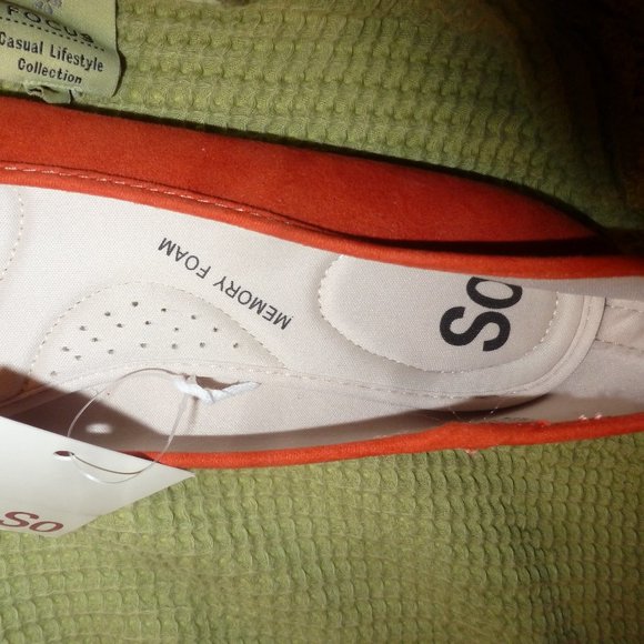 NEW SO Super comfy Memory Foam Hitidekci  Style  Orange Flats - Size: 10M - Picture 4 of 10